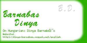 barnabas dinya business card